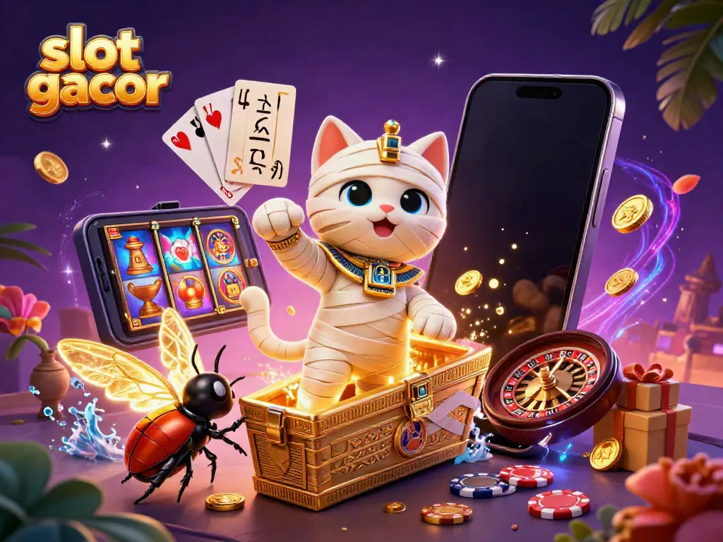 Menangkan slot gacor dengan karakter kucing mumi dan scarab di kasino pyramid, memancarkan keceriaan dan hadiah.