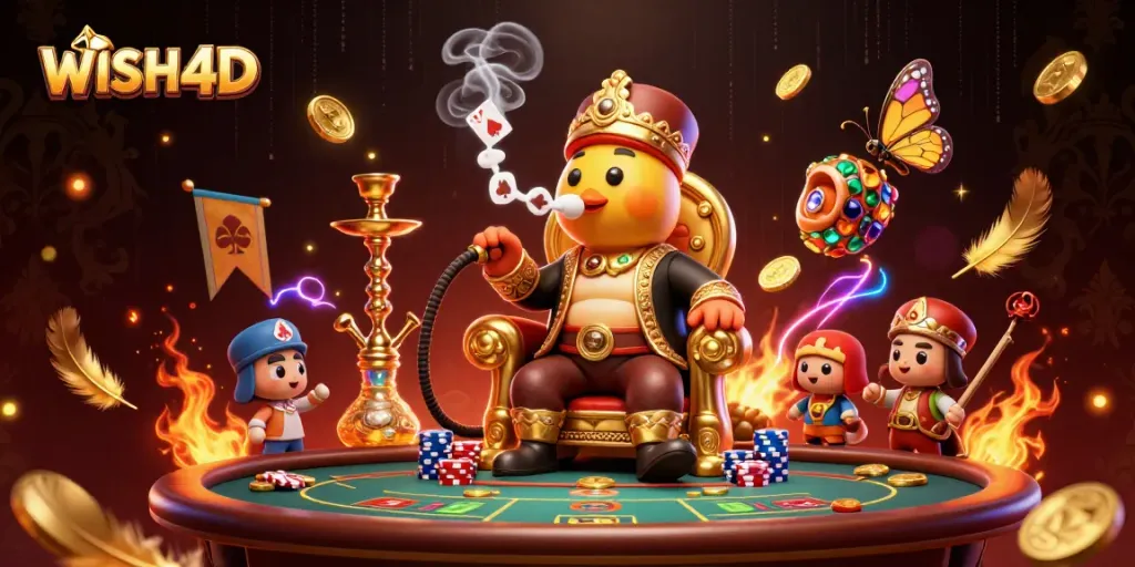 Experience thrilling gameplay with WISH4D and engaging poker elements in a magical atmosphere.