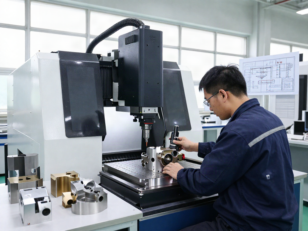 Leading aerospace CNC parts manufacturers creating precision parts in a modern workshop.