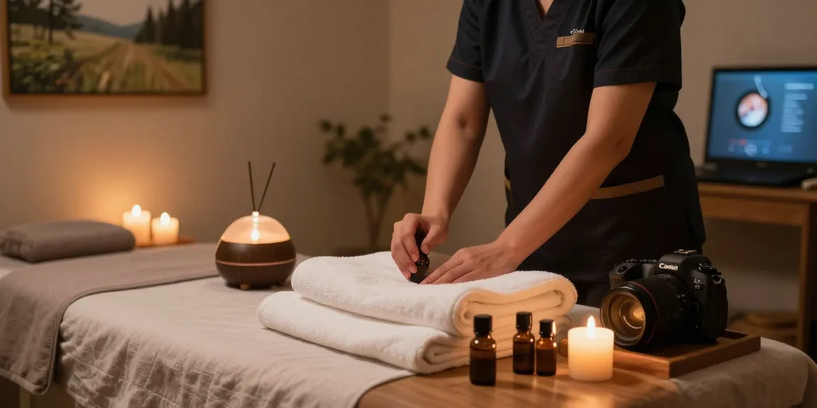 Experience tranquility with 안양출장마사지 in a serene therapy room filled with soothing elements.