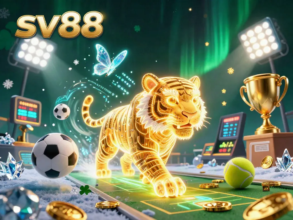 Play at sv88 and explore thrilling games with the golden tiger avatar in an electrifying casino environment.