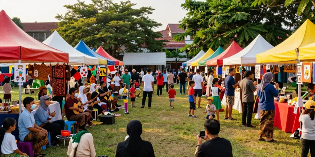 lornematthews.com showcases the lively atmosphere at Siger Fest, with locals enjoying cultural activities and vibrant stalls.