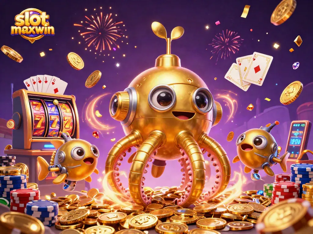 Win big with slot maxwin on dynamic reels featuring dazzling coins and jackpot excitement.
