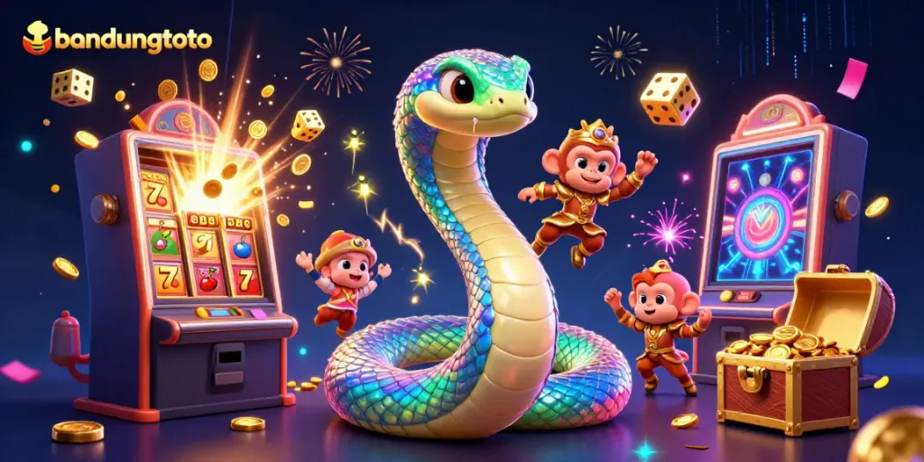 Experience excitement at bandungtoto as a vibrant 3D illustration captures the casino's thrill.