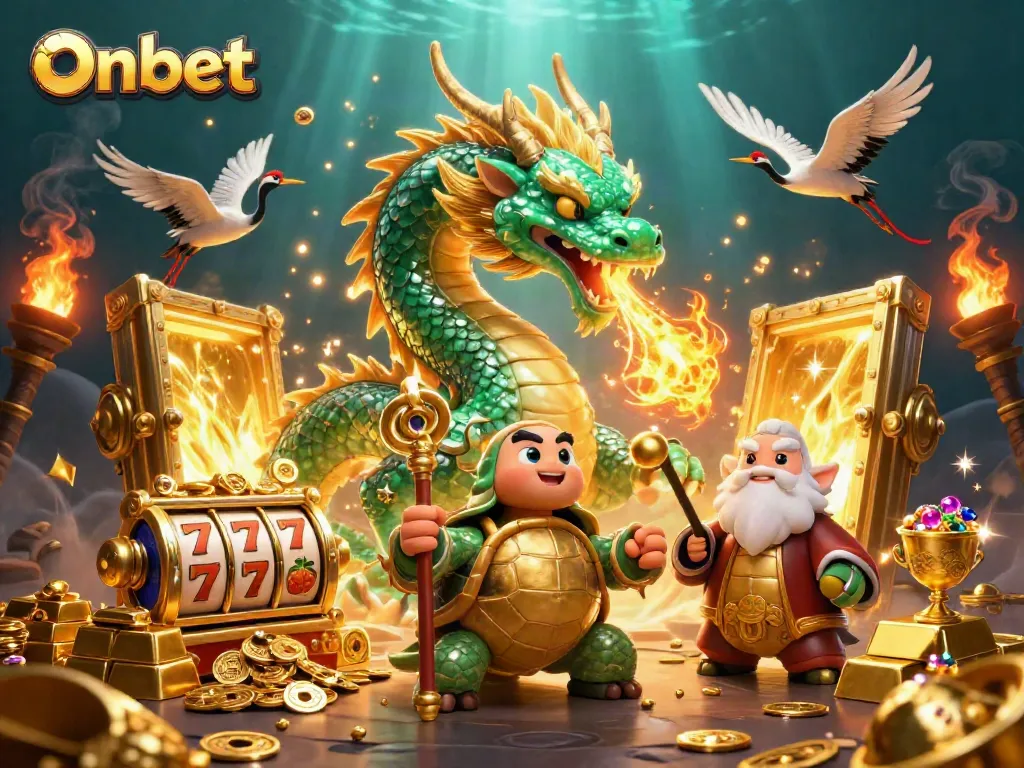 Engage with Onbet's vibrant casino scene as the jade dragon breathes fire among riches.