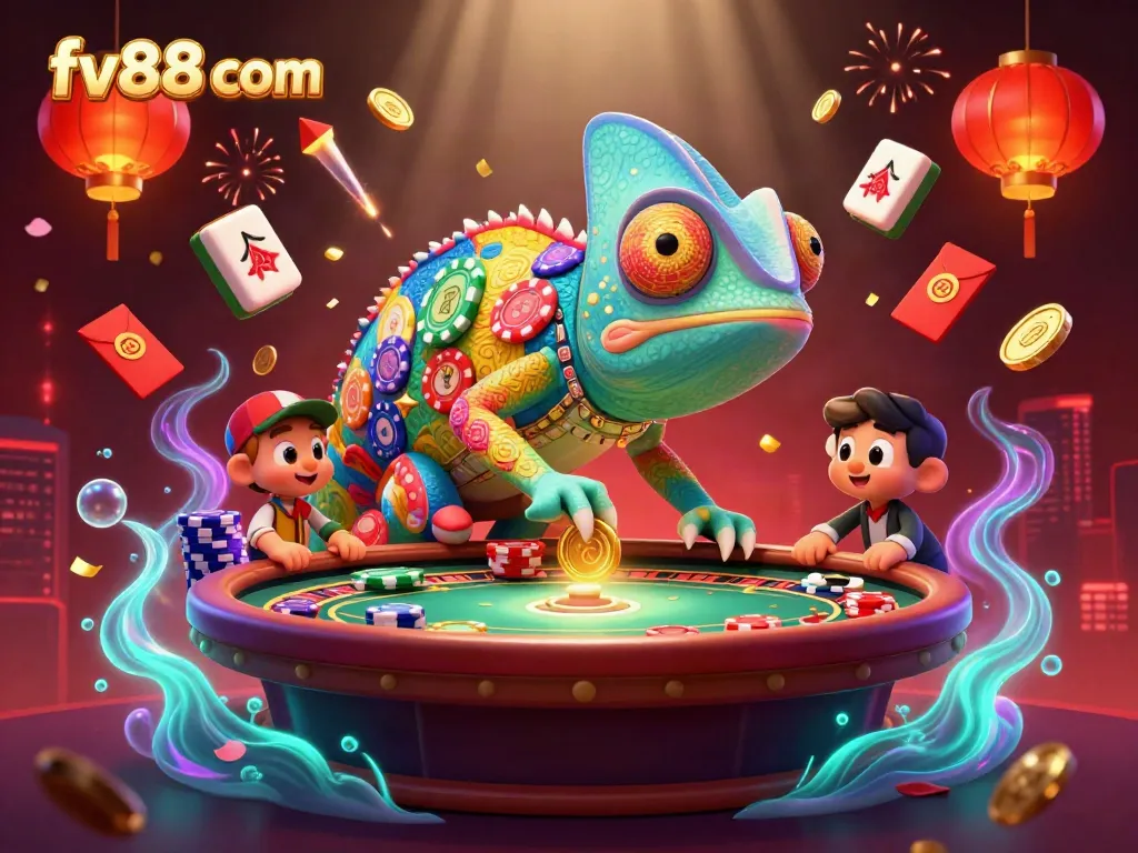 Engage with exciting gameplay at fv88 com, featuring a lively 3D digital casino atmosphere.