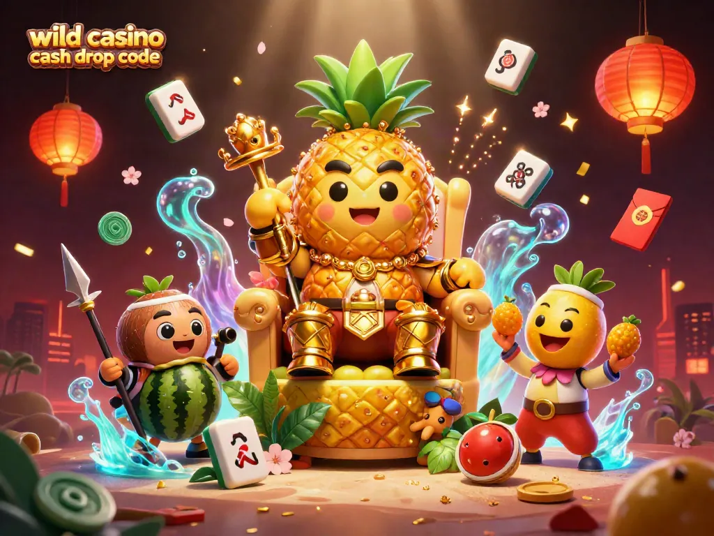 Claim prizes with the wild casino cash drop code in a vibrant, dynamic casino scene.