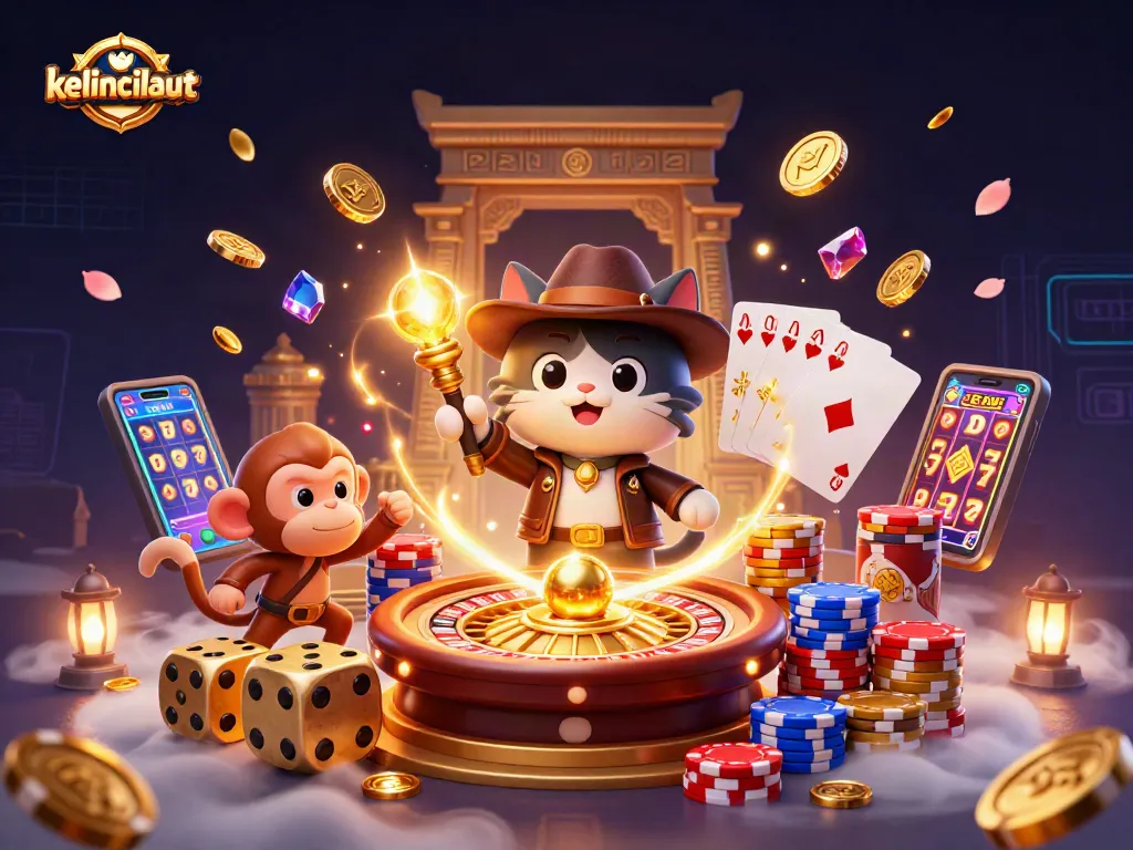 Join the adventure with kelincilaut to uncover hidden casino treasures amidst dazzling slot reels and golden surprises.