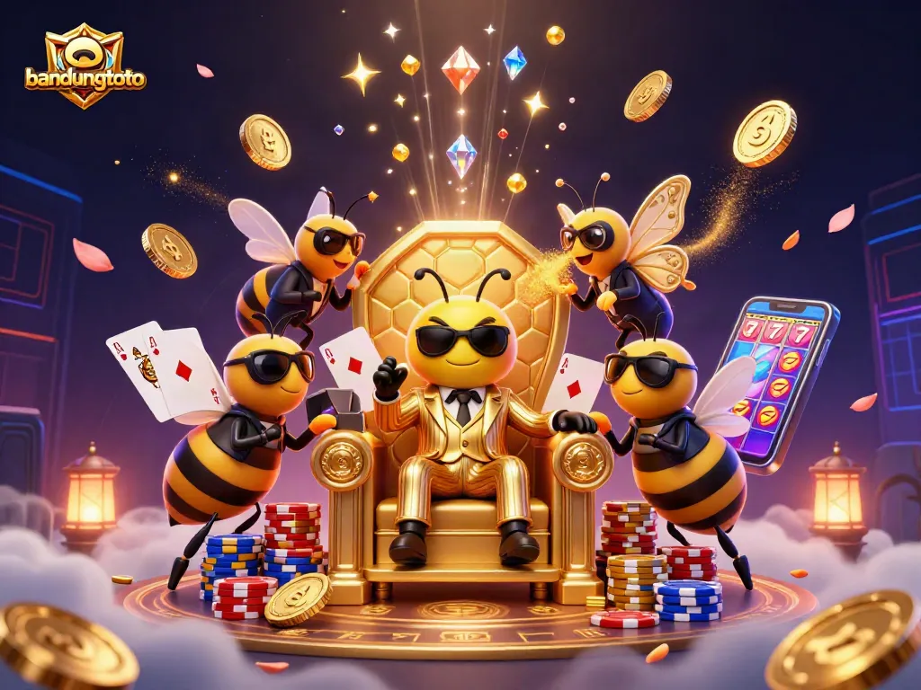 Experience the thrill of bandungtoto with our rich casino illustration, featuring vibrant characters and dynamic games.