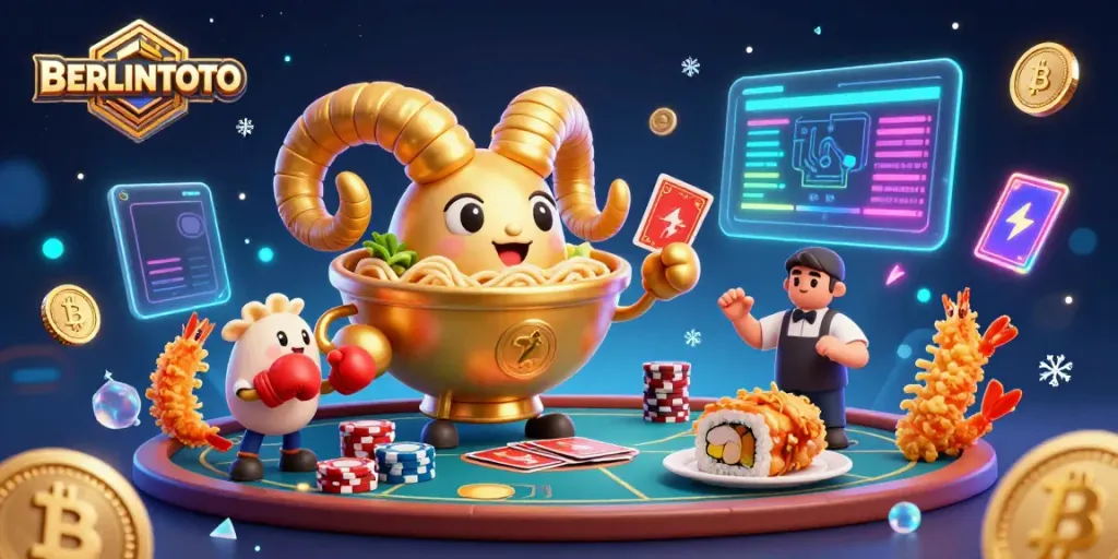 Join the fun with BERLINTOTO where the golden ramen bowl dealer showcases epic gambling action!