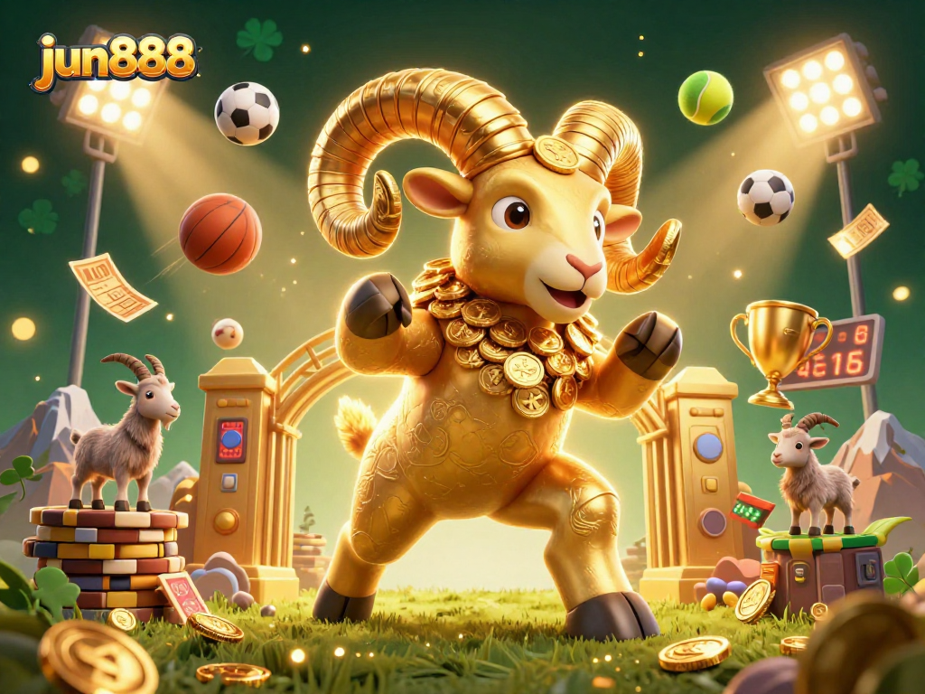Experience the vibrant excitement of jun888 with a dynamic casino scene filled with action and winning potential.