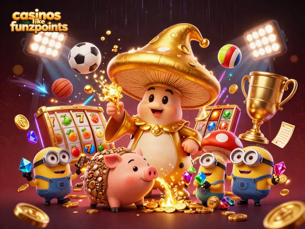 Play exciting games at casinos like Funzpoints featuring golden treasure and magical elements.